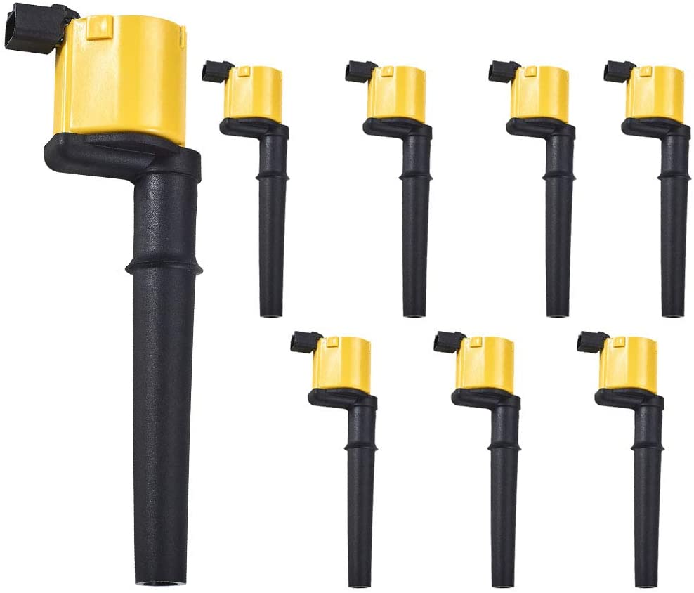 ENA Heavy Duty Pack of 8 Ignition Coil compatible with 1998-2014 Avanti compatible with Mustang Lincoln Panoz Esperante 4.6L 5.4L (8)