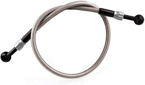 MSJFUBANGBM Motorcycle Modified Brake Oil Pipe Electric Vehicle Universal Wire Braided Brake Hose High Temperature (Color : Silver, Type : 945mm)