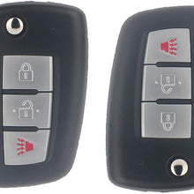 OCPTY 2X Uncut Keyless Entry Remote Control Key Fob Transmitter Replacement fit for 14-18  Nissan Rogue ADP12548301S
