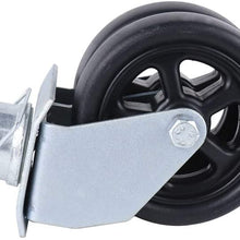 NBJINGYI 6" 1200lbs Dual Trailer Swirl Jack Caster Wheel with Pin fits Any Jack Better Soft Ground Roll