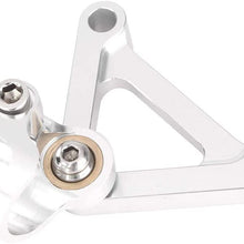 Mallofusa Motorcycle Stabilizer Steering Damper Bracket Mount Holder Kit Compatible for Ducati 696 796 795 Silver
