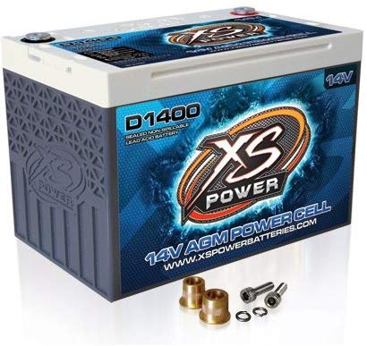 XS Power D1400 14V 2,400 Amp AGM Battery with Terminal