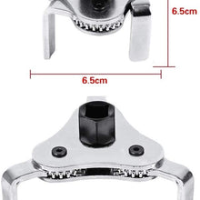 Dismantlement Tool, Delaman 3 Jaw 2 Way Engine Oil Filter Wrench Dual Driver Removal Tool Remover, 65-110MM