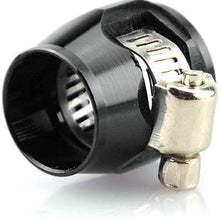 Tasan Racing 4Pcs/Pack Flexible Rubber AN4 Hose Pipe Clamp with Screw Band for Fuel/Oil/Diesel/Gas/Air and Water Hose Tube Black