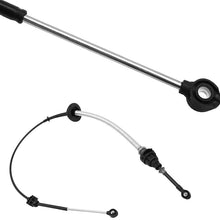 4L3Z-7E395-BA Automatic Transmission Shift Shifter Cable PE and Steel Fit for Ford F-150 2004 2005 (Set of 1)
