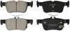 KFE KFE1665-104 Ultra Quiet Advanced Premium Ceramic Brake Pad Rear Set Compatible with: Ford Fusion, Escape, Edge; Lincoln Continental, MKC, MKX, MKZ