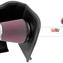 K&N Cold Air Intake Kit with Washable Air Filter: 2014-2020 Chevy/GMC/Cadillac (Silverado 1500, Suburban, Tahoe, Sierra 1500, Yukon, Yukon Denali, Escalade) V8, Polished Metal Finish, 77-3082KP