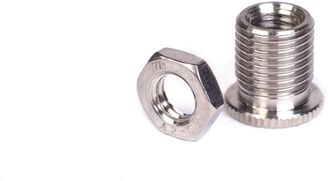 Kei Project Metric Thread Stainless Steel Shift Knob Shifter Manual Stick Adapter Insert Kit 12x1.25 to 10x1.25 Lock Nut Included