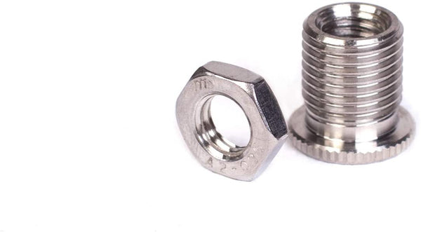 Kei Project Metric Thread Stainless Steel Shift Knob Shifter Manual Stick Adapter Insert Kit 12x1.25 to 10x1.25 Lock Nut Included