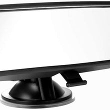 ELUTO Rear View Mirror Universal Car Truck Interior Rear View Mirror Suction Cup Rear View Mirror Adjustable Mirror 8.46"(215mm)