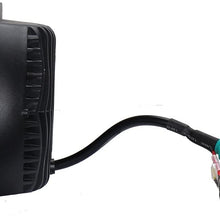 7x6 inch Halo LED Headlight, 5x7 inch Square LED Headlamp with Arrow Angel Eyes DRL Turn Signal Light Replaces H6054 H5054 H6054LL 69822 Fit Trucks Jeep Wrangler XJ YJ Sedans GMC --- Smoked Lens