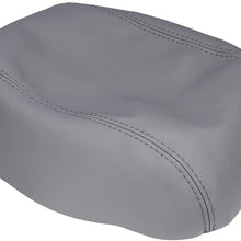 QKPARTS Armrest Center Console Lid Cover Microfiber Leather Fits for Toyota Camry 2007-2011 Gray