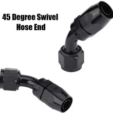 Fuel Transfer Hose, 12FT/360cm AN10 Fitting Stainless Steel Nylon Oil Fuel Hose Line with End