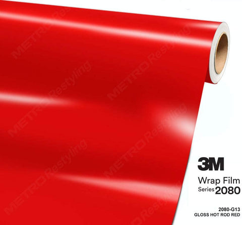3M 1080 G13 GLOSS HOT ROD RED 1ft x 1ft (1 Sq/ft) Car Wrap Vinyl Film