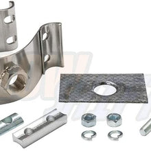 GlowShift 3-1/4"-3-1/2" Clamp-On Wideband Air/Fuel Ratio Gauge Oxygen Sensor Bung Adapter - No Weld Design