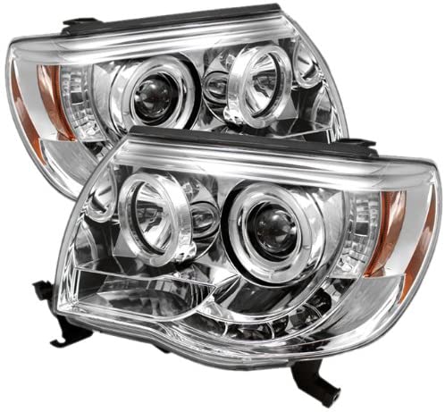 Spyder Auto PRO-YD-TT05-HL-C Toyota Tacoma Chrome Halo LED Projector Headlight with Replaceable LEDs (Chrome)