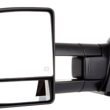 SCITOO for Toyota Towing Mirror High Performance Driver Side Automotive Exterior Mirror for 07-16 for Toyota for Tundra with Turn Signal Heated and Power Control Features