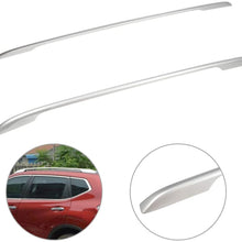 SCITOO fit for 2014 2015 2016 for Nissan Rogue Aluminum Alloy Silver Roof Top Side Rails Set Rock Rack Side Rails