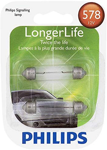 Philips 578LLB2 578 LongerLife Miniature Bulb, 2 Pack