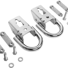 ELITEWILL 2 PC Chrome Tow Hooks for Ford F150 09-19 Trucks Genuine RHA with Mounting Hardware