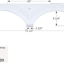 ICON 12209 Tandem Axle Fender Skirt FS2035 for Keystone - Polar White
