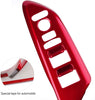 CKE Civic ABS Armrest Window Rise Lift Down Control Switch Door Lock Panel Cover Trim for 10th Gen Honda Civic 2019 2018 2017 2016 - Red