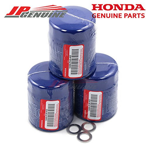 Genuine Honda / Acura Engine Oil Filter + Washers 15400-PLM-A02 - Set Of 3