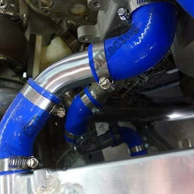 Cxracing Aluminum 1.5" Radiator Hard Pipe Kit for 240sx S13 S14 Ls1 Swap Black Hose
