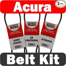 BANDO Replacement for 1996 1997 1998 1999 2000 2001 Acura Integra Models rs gs ls 3 piece serpentine drive belt set 4PK870 4PK790 4PK920 ALTERNATOR AIR CONDITIONER POWER STEERING
