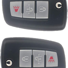 OCPTY 2X Uncut Keyless Entry Remote Control Key Fob Transmitter Replacement fit for 14-18  Nissan Rogue ADP12548301S