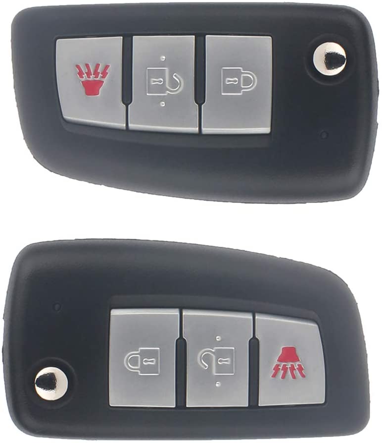 OCPTY 2X Uncut Keyless Entry Remote Control Key Fob Transmitter Replacement fit for 14-18  Nissan Rogue ADP12548301S