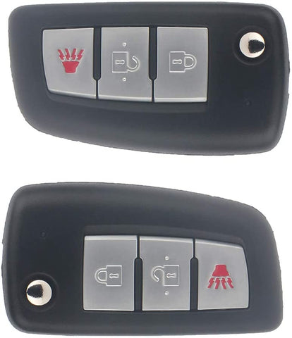 OCPTY 2X Uncut Keyless Entry Remote Control Key Fob Transmitter Replacement fit for 14-18  Nissan Rogue ADP12548301S