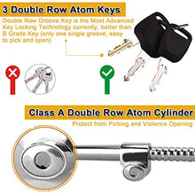 Tevlaphee Universal Steering Wheel Brake Lock Anti-Theft Retractable Double Hook Car Clutch Pedal Lock for Car Truck SUV Van Security with 3 Keys