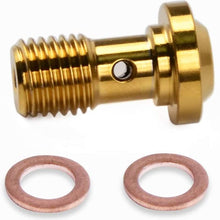 Nuts & Bolts - Banjo Bolt M10x1.0 Pitch For Brake Hose Line Stainless Steel Single Banjo Brake Bolts Fitting Adapter Universal for Motorcycles (Blue)