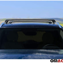 OMAC Roof Racks Lockable Cross Bars Carrier Cargo Racks Rail Aluminium Black Set 2 Pcs. for Kia Sportage 2010-2016
