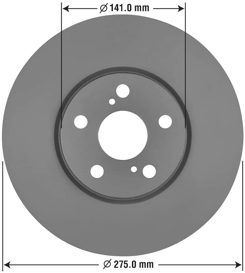 OMNIPARTS Premium Coated Front Disc Brake Rotor 13060276