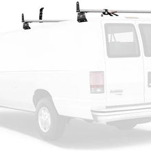 Vantech Aluminum H3 Rack 2 Bar System for a Ford Econoline 1992-On Black
