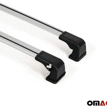 OMAC Roof Racks Lockable Cross Bars Carrier Cargo Racks Rail Aluminium Silver Set 2 Pcs. for Porsche Cayenne 2003-2010