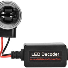 Hlyjoon Car Error Free Decoder 2pcs 3156 LED Headlight Decoder Device Anti-Flicker Resistors Error Canceller Car Vehicles LED Headlight Decoder for LED Headlight Fog Light