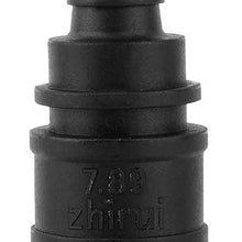 Line Hose Pipe, Premium Car Gas Fuel Inline Line Hose Pipe Tube Quick Release Coupler Connector Accessory Black