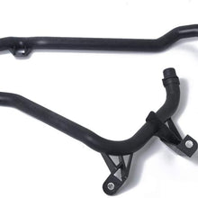 FLAMEER Set of 2 Water Pipes+Seals Coolant Hose to Engine Block&Heater Inlet for BMW