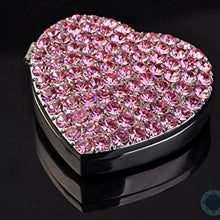 Bestbling Crystal Bling Sparking Car Fragrance Heart Car Diffusser Air Freshener with Vent Clip(Pink)