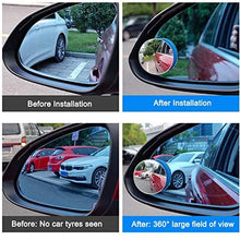 Aumo-mate 1 Pair New Driver Side Wide Angle 3-inch Round Convex Car Vehicle Blind Spot Mirror Rear-View Under Mirror for All Cars, SUV, Trucks, and Motorcycle