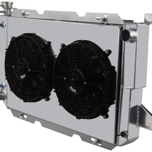 OzCoolingParts 3 Row All Aluminum Radiator + 2 x 12" Fan w/Shroud Kit for 1985-1997 86 87 88 89 90 91 92 93 94 95 96 Ford F-150 F-250 F-350 Bronco V8
