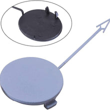 Terisass 8E0807241C Grey Car Front Bumper Towing Hook Cover ABS Plastic Tow Hook Eye Hole Cover Replacement for A4 B7 2005 2006 2007 2008