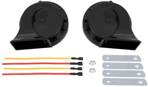 AUTOMUTO 120DB Electric Motorcycle Horn 12V Twin Horn Kit for Car Motorcycle Truck Boat