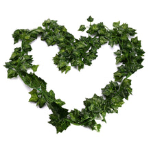 12 Strands Fake Ivy Leaves Artificial Ivy Garland Greenery Decor Faux Green Hanging Plant Vine for Wall Party Wedding Room Home Kitchen Indoor & Outdoor Decoration