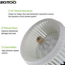 SCITOO ABS Plastic Heater Blower Motor w/Fan HVAC Resistors Blowers Motors fit 2014-2017 Acura ILX/2015-2017 Acura RDX/2013-2017 Honda Accord/2013-2015 Honda Civic/2012-2016 Honda CR-V Front