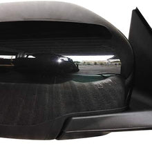 ZENITHIKE Smooth Passenger Side Mirror Fit for 2017-2019 Rogue 2018 X-Trail Power Adjustment Manual Folding Non-Heated Replacement Part