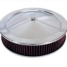 Big End Performance 70512 14 in. x 4 1/2 in. Reusable Chrome Air Cleaner Assembly